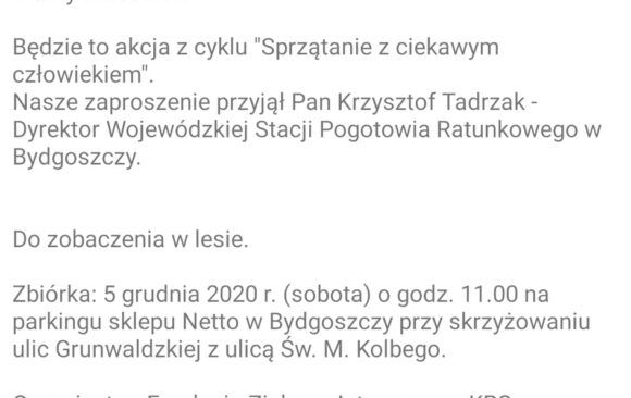 Komunikat_AplikacjaDoB SprzątaMY Osową Górę 05.12.2020